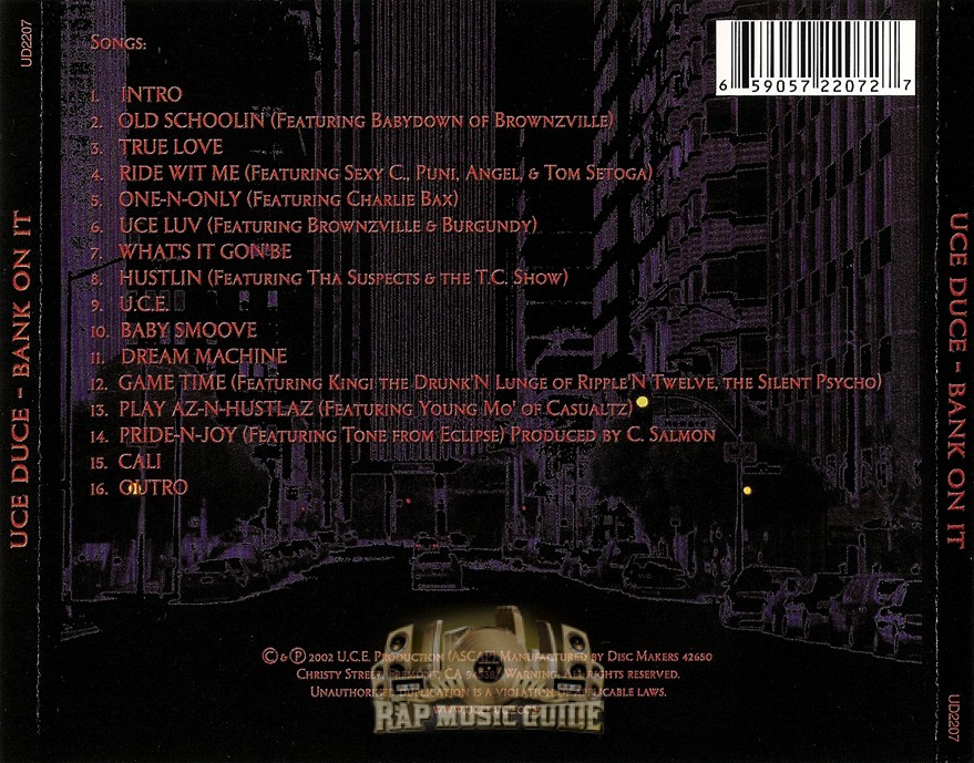 完璧すぎて可愛げがない It: On Bank - Duce Uce CD Guide Music Rap | 洋楽